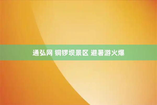 通弘网 铜锣坝景区 避暑游火爆
